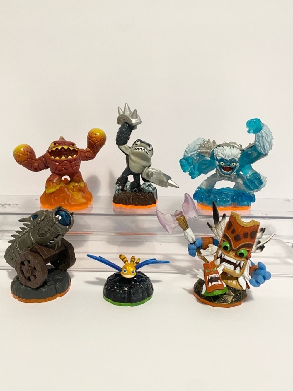 Skylanders Giants 2012 Orange Base Lot Terrafin Eruptor Trigger Slam Bam Bundle